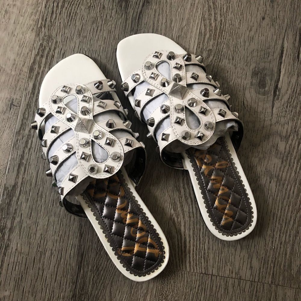 Sam Edelman Beatris Slides Sandals in White
